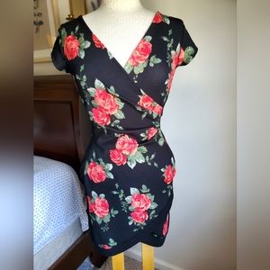 Almost Famous Rose print dress. Size small